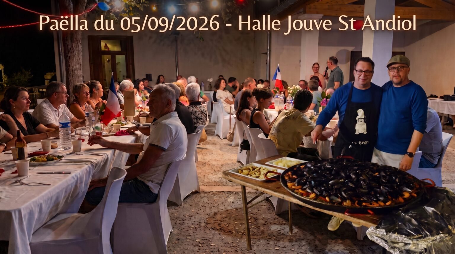 Les participants réunis pour la paëlla de septembre 2026